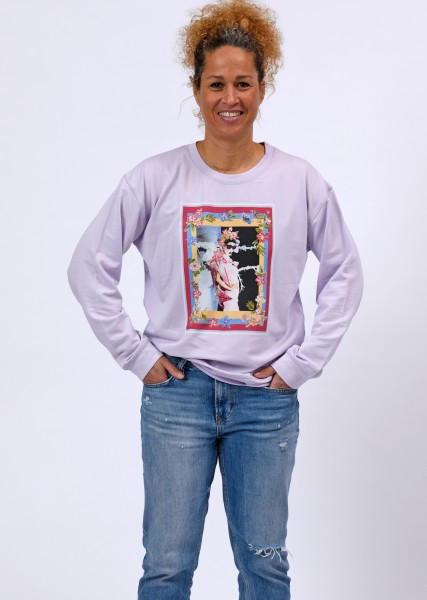 Softiges Sweatshirt mit Print in lavendel