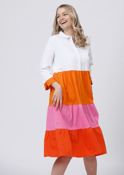 Hemdblusenkleid im Colorblocking Design