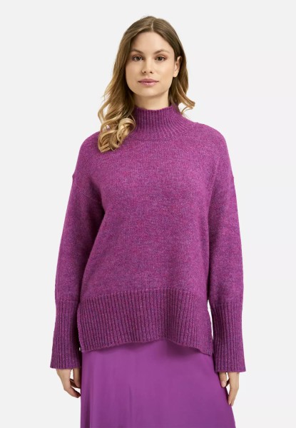 Pullover mit Turtleneck in violett
