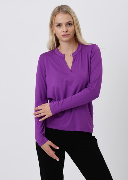 Shirt mit Tunika-Ausschnitt 1/1 in purple